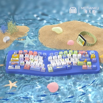 Passing Through The Ocean 104+34 / 54 Cherry Profile Keycap Set Cherry MX PBT Dye-subbed for Mechanical Gaming Keyboard